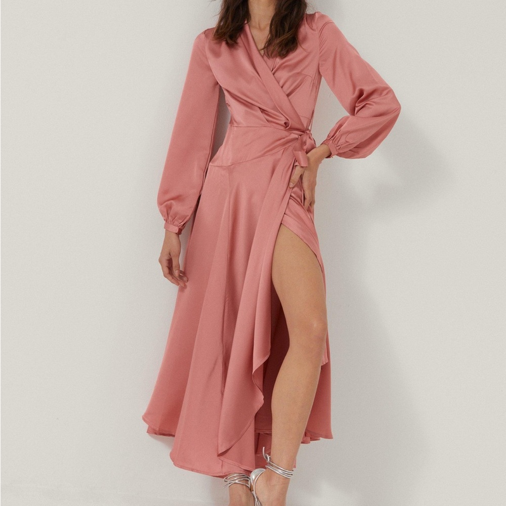 Nasty Gal Pink Satin Maxi Dress - Picture 5 of 11